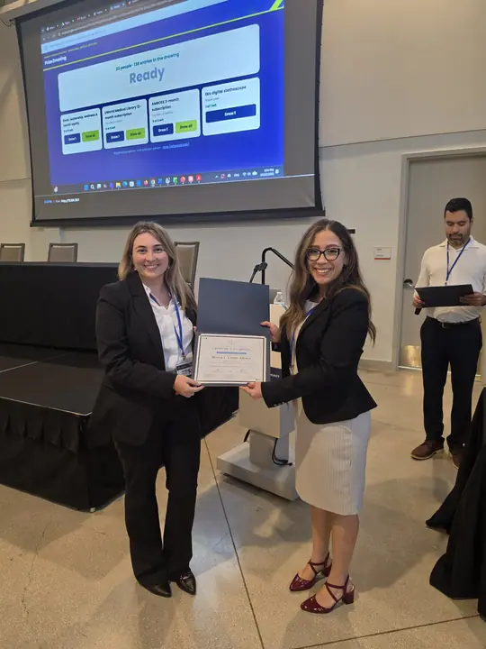 Certificate of Recognition, oral presenter