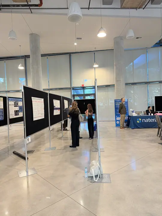 Poster boards up and ready before the doors opened