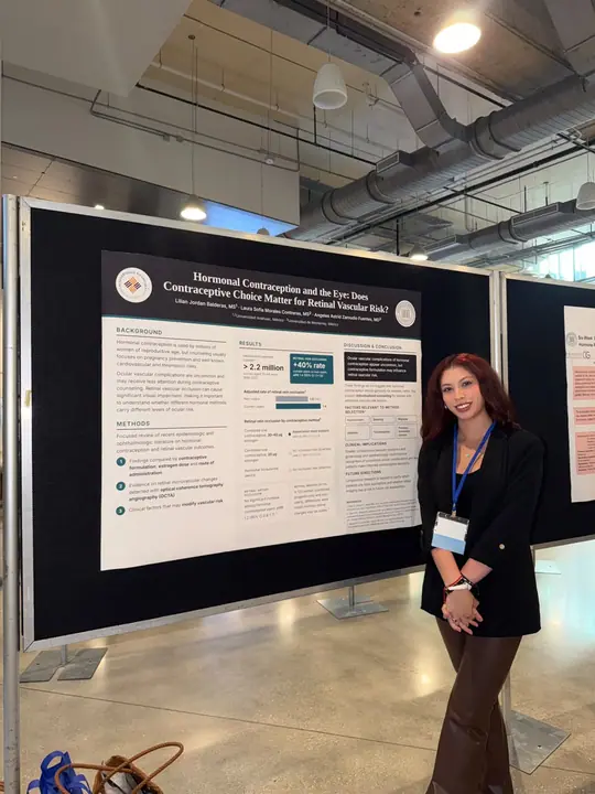 Presenter at her poster