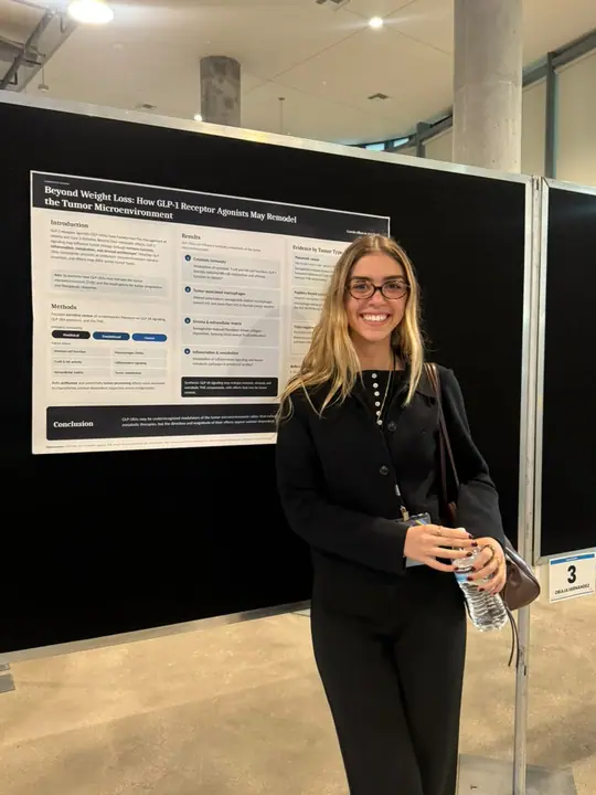 Presenter at her poster