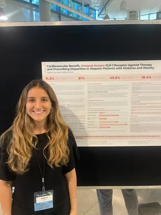 Presenter at her poster
